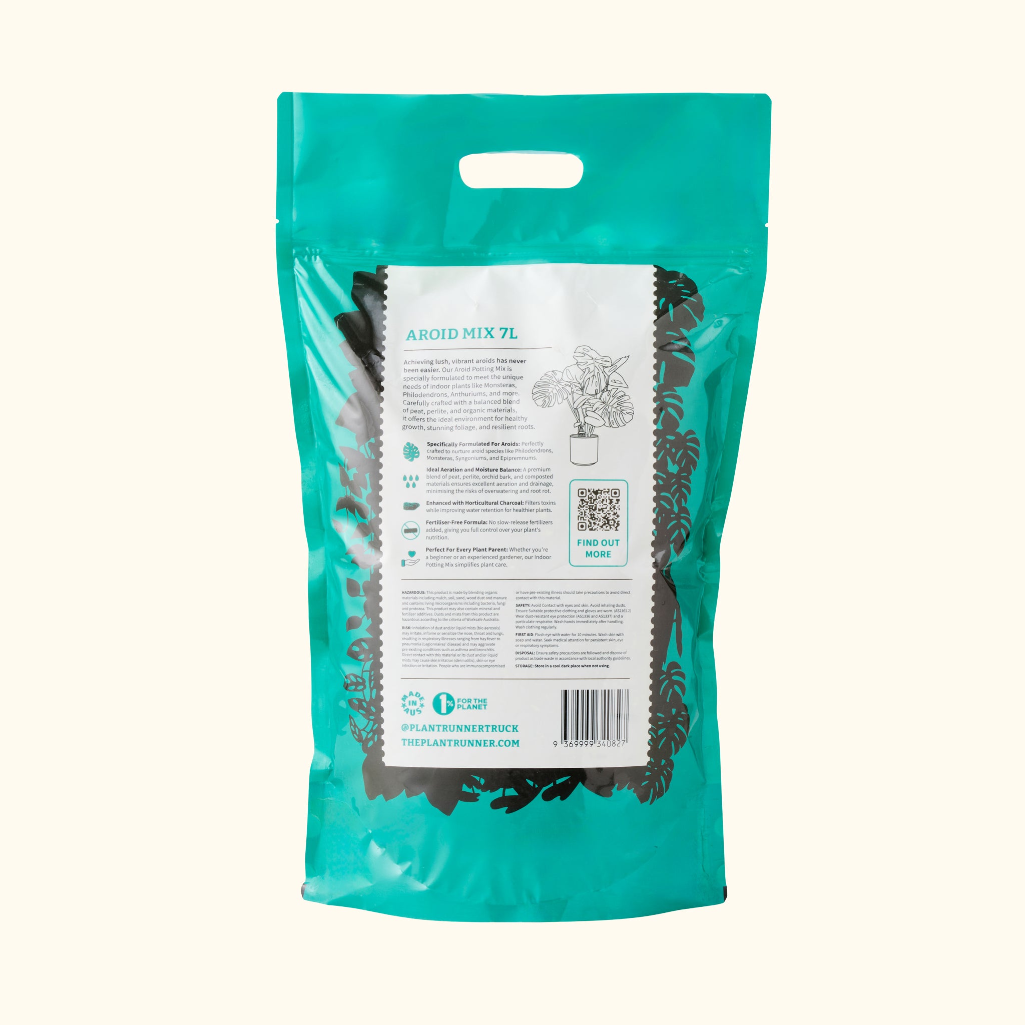 Aroid Mix 7 Ltr Back of Bag