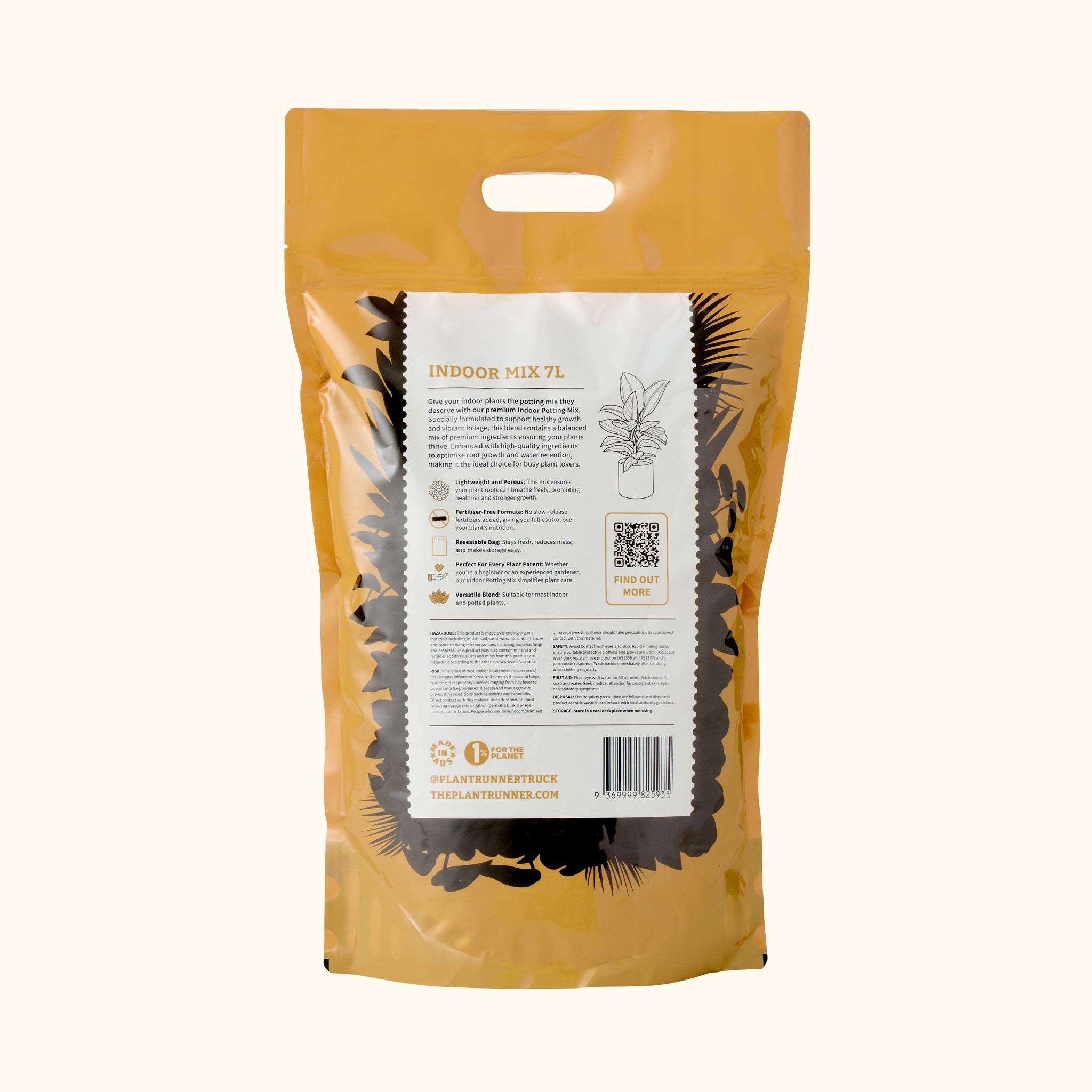 Indoor Potting Mix back of bag