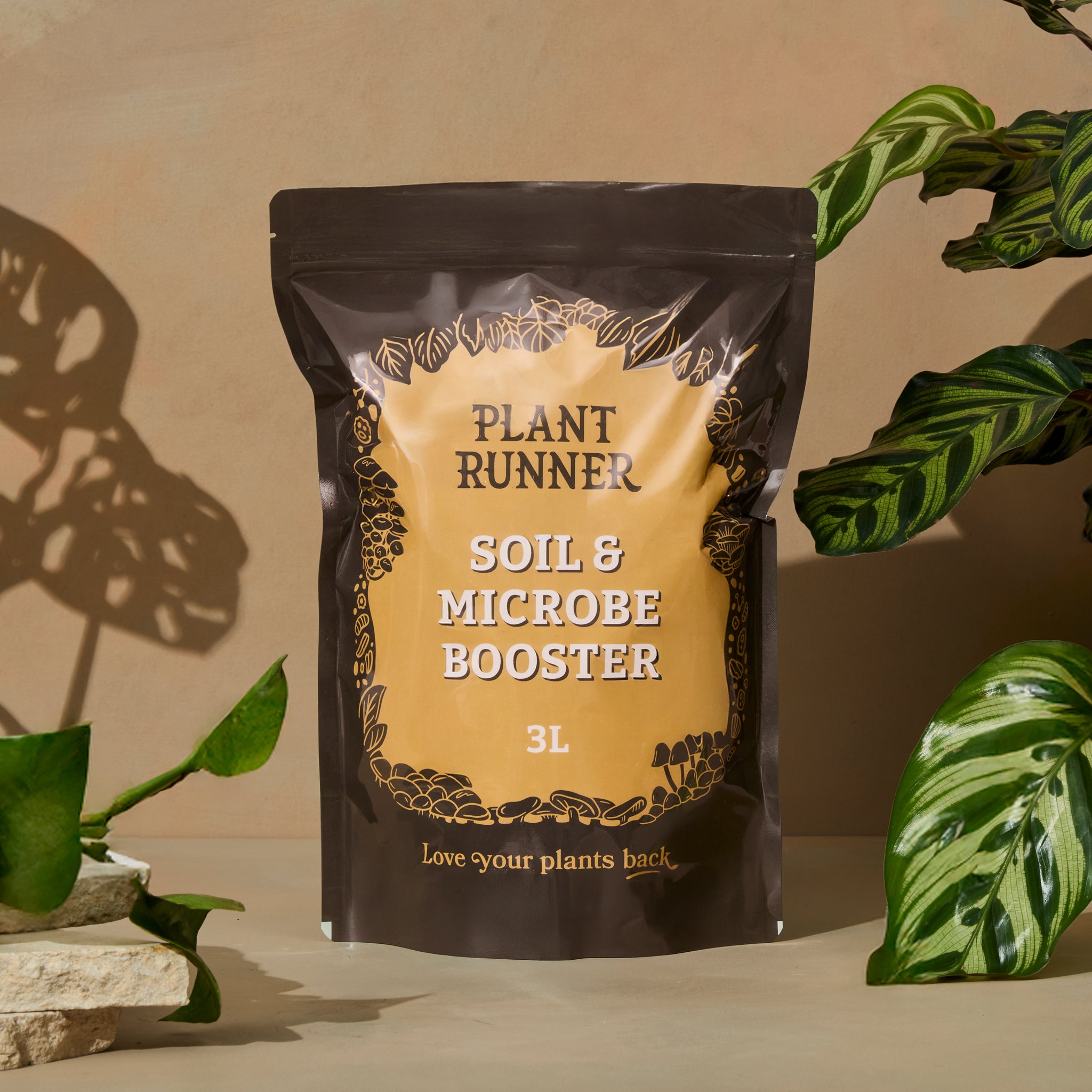Soil and Microbe Booster Bag 3L with Indoor Leaves