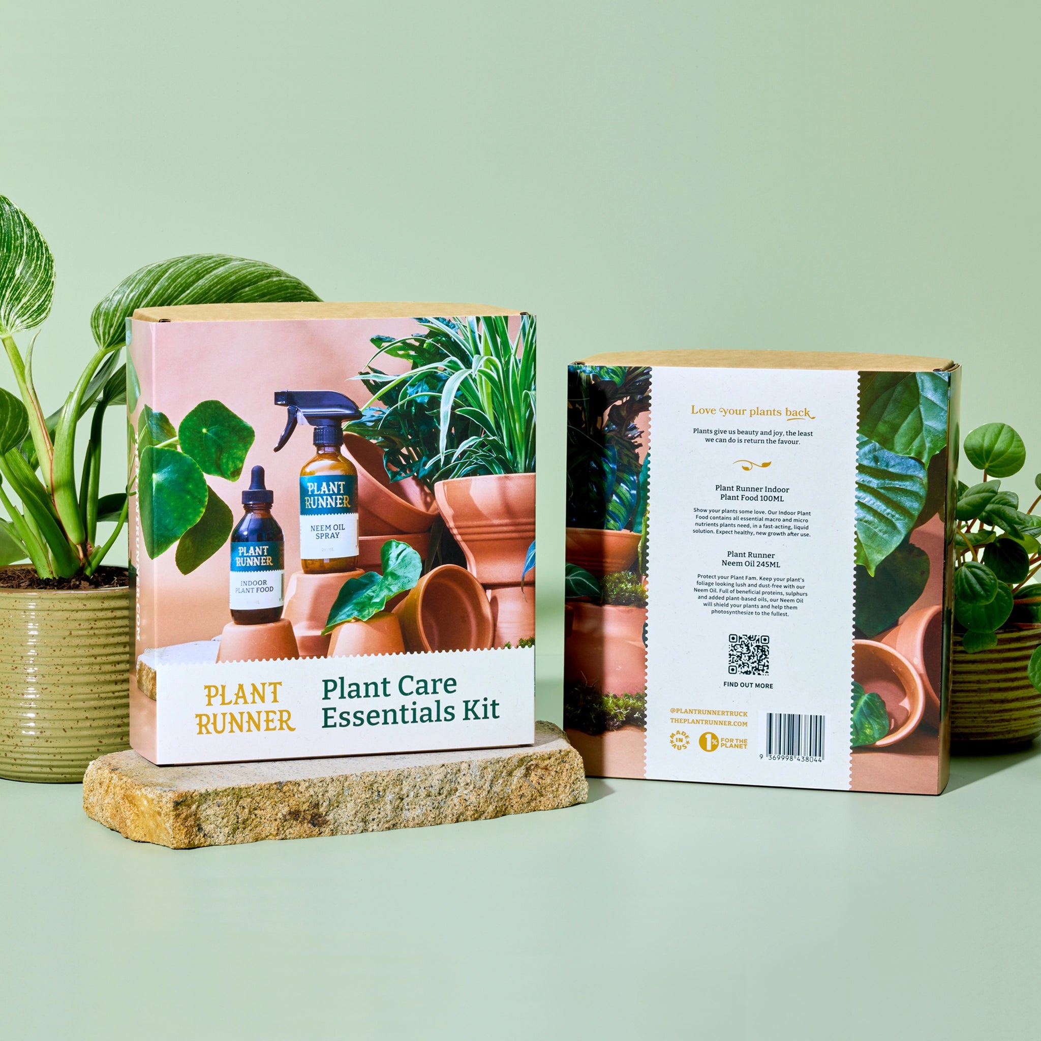Plant Care Essentials Kit by Plant Runner_packaging on a green background