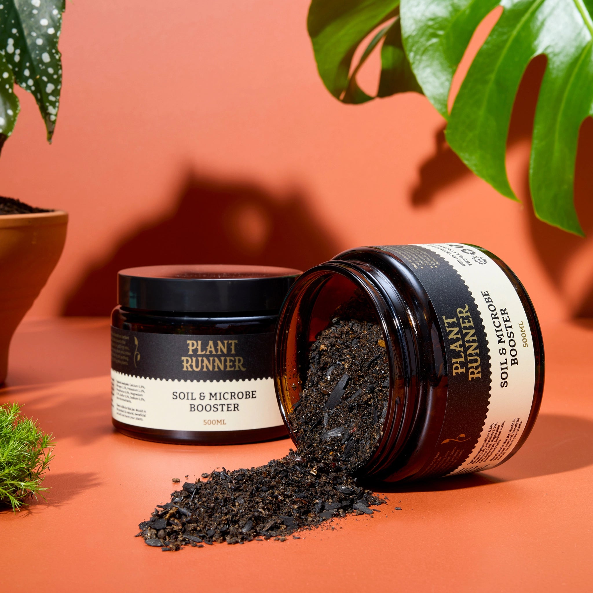 plant runner potting mix Soil & Microbe Booster — Organic Frass & Biochar
