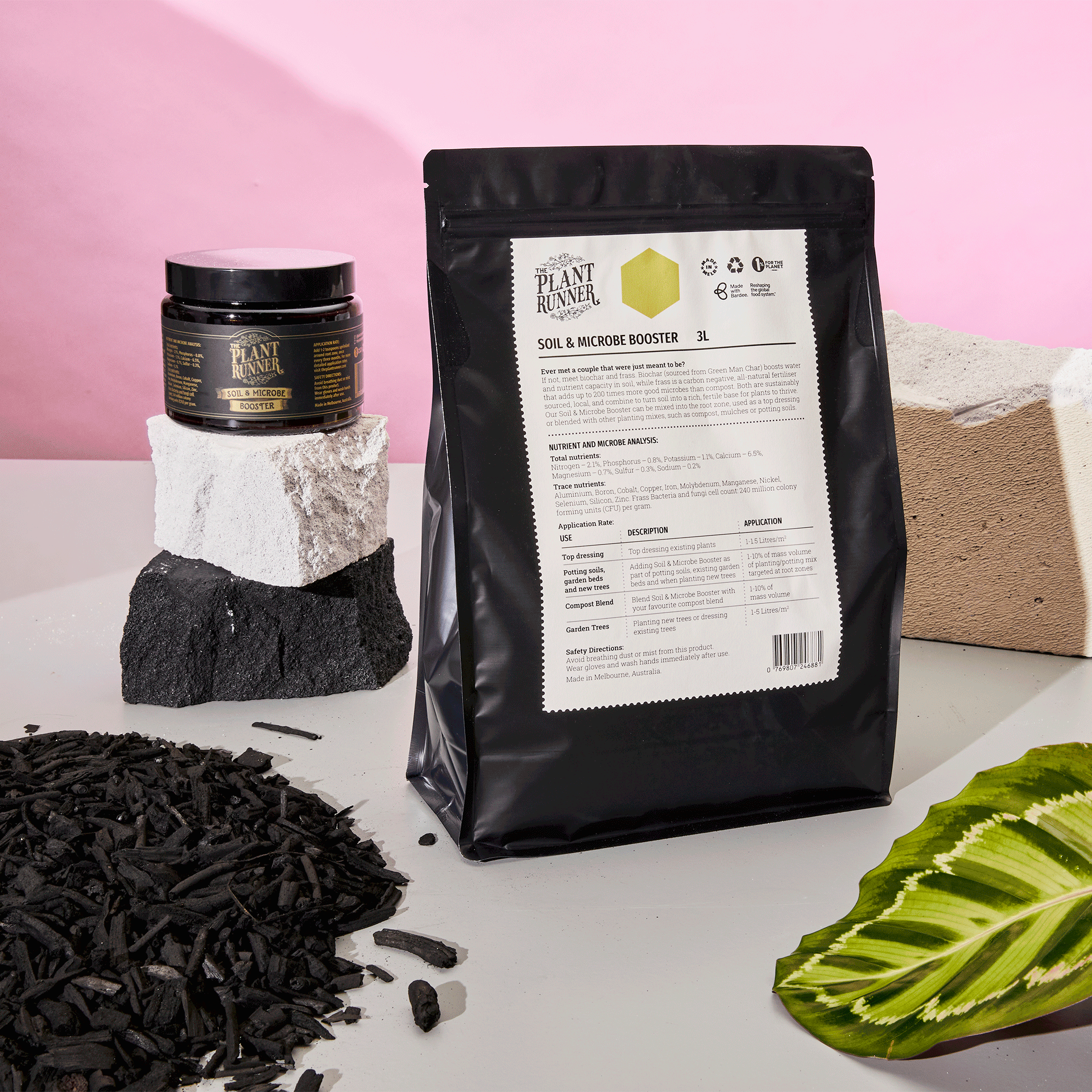 Soil Nutrient Booster Bag and Jar