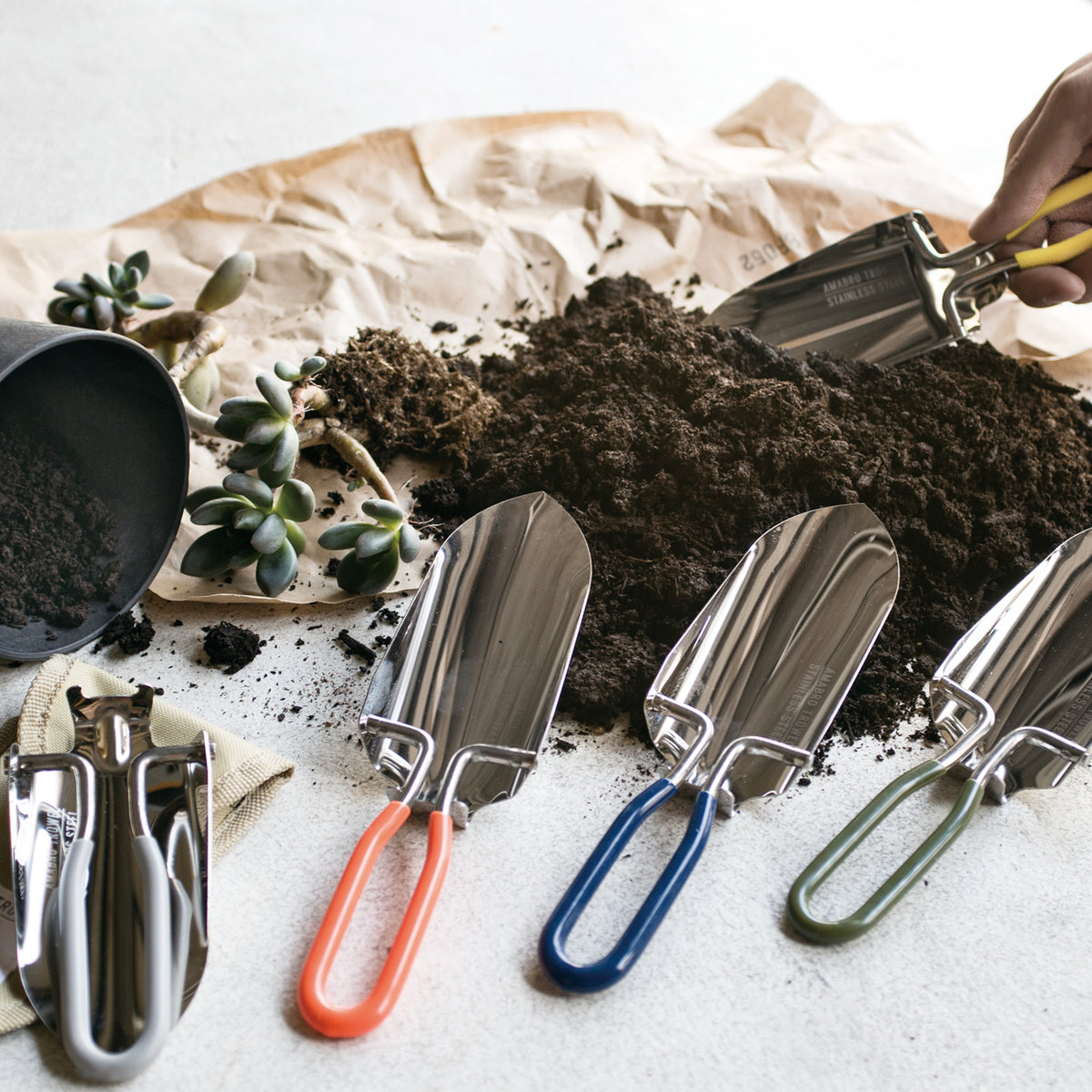 Folding Hand Trowel - Grey